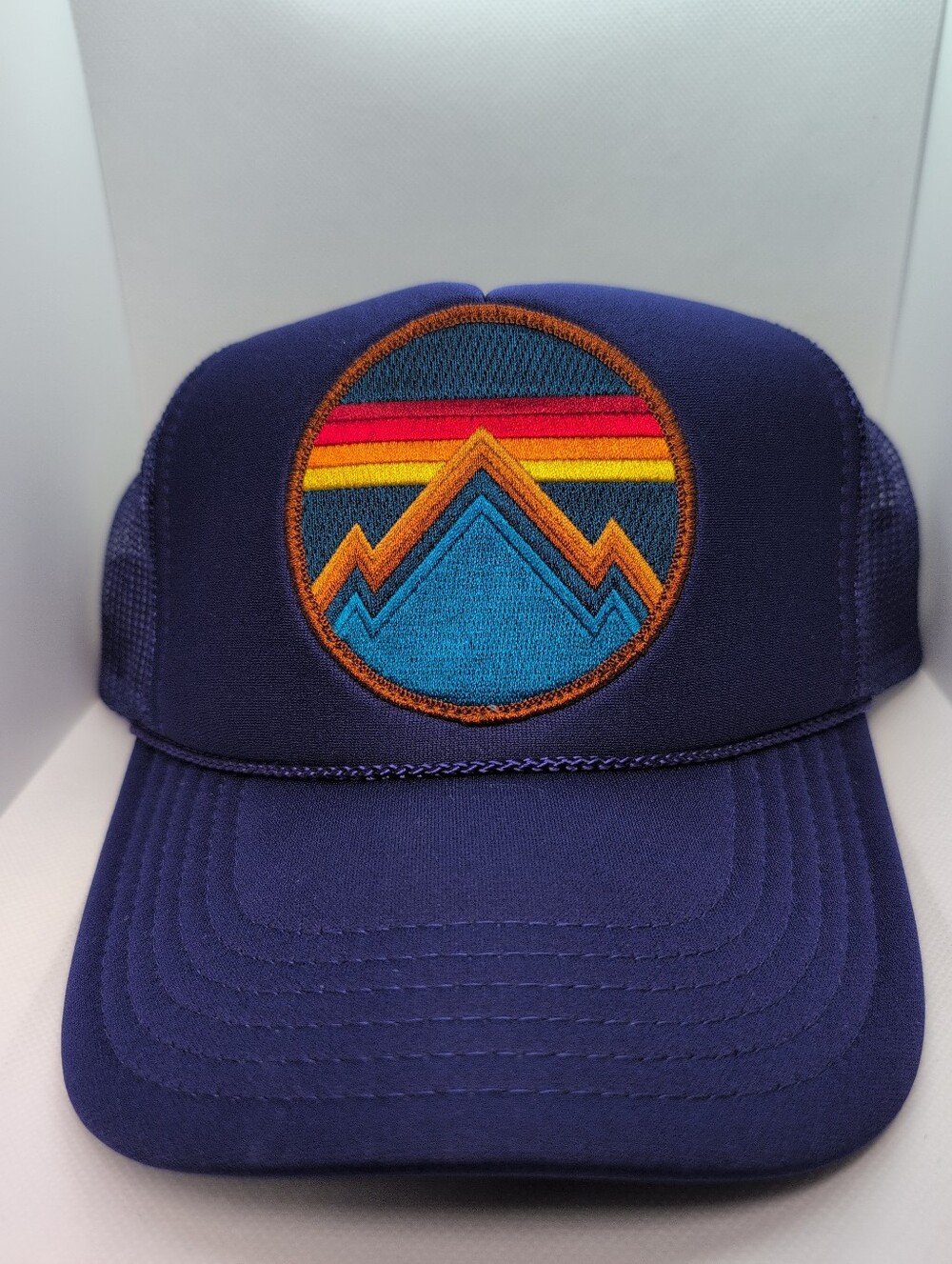 Aviator Nation Nylon All Seasons Circle Trucker Hat Purple Lightweight Cap Patch